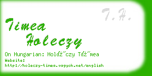 timea holeczy business card